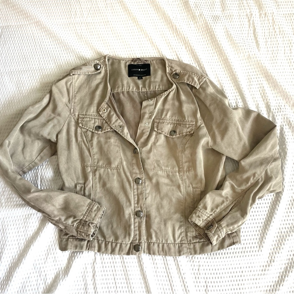 Lucky Brand Tan Khaki Light Weight Women's Jacket